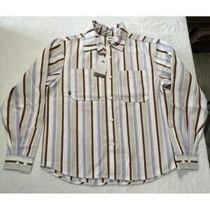 Nike SB Skateboarding Long Sleeve Striped Button Shirt Mens Size M HJ2906-133